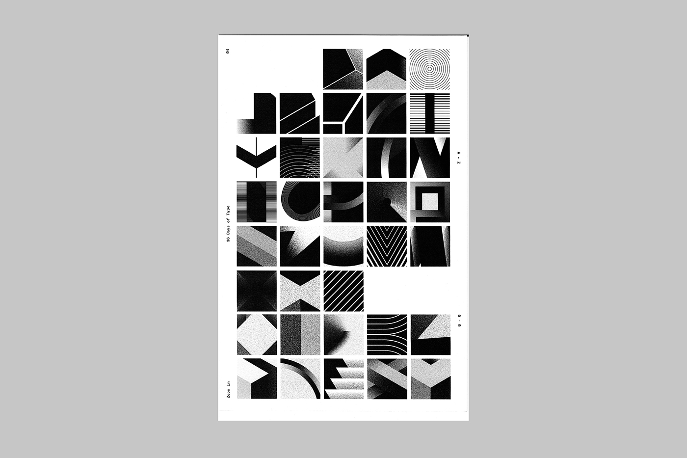 graphic 36daysoftype type Typed black White poster alphabet portfolio textures