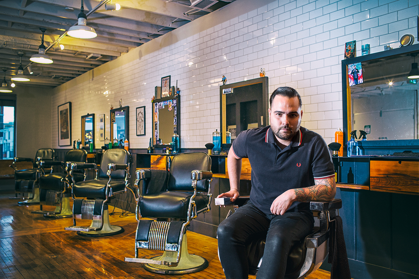 BARBERSHOPS barber portrait barbershop haircut