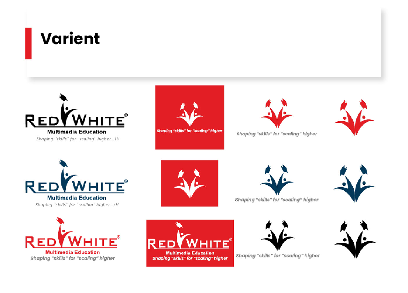 Education brand guidelines brand identity education logo re-design redesign Logo Design Graphic Designer marketing   red&white