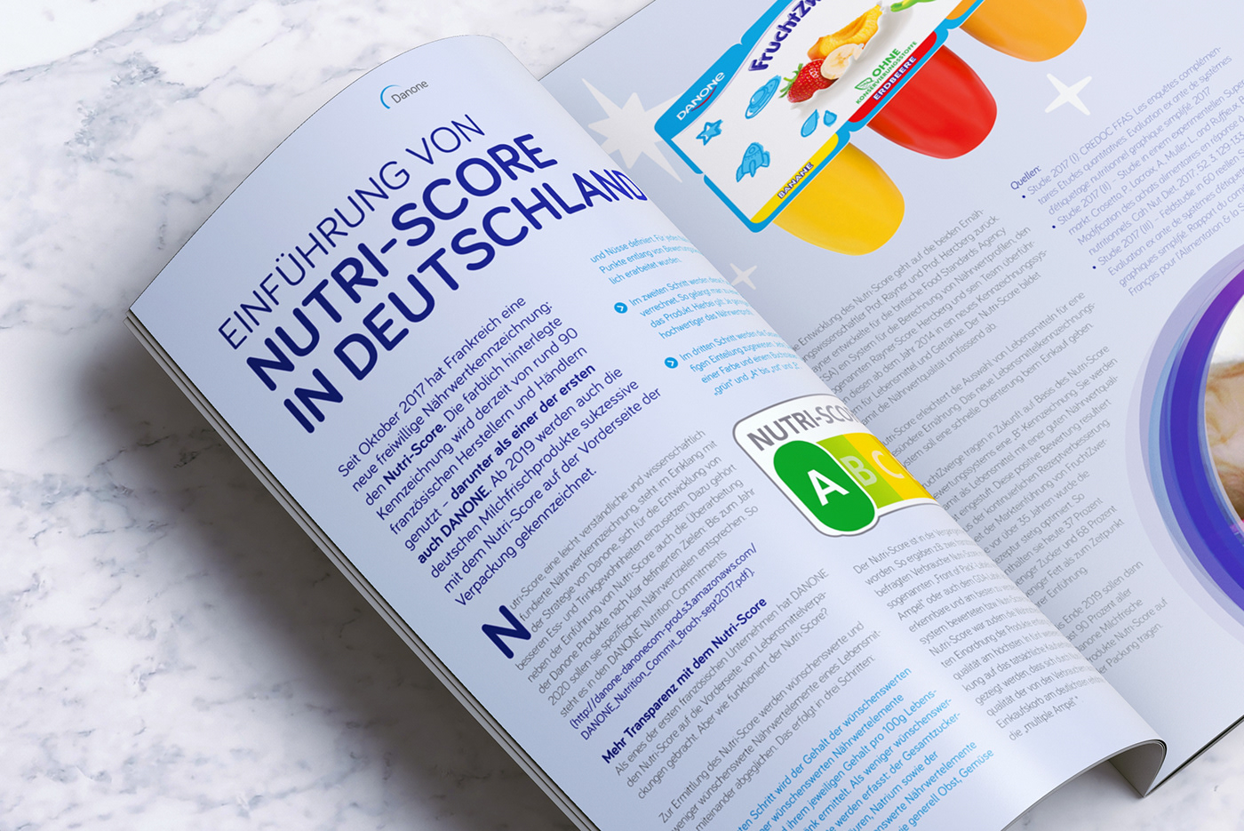 Danone design InDesign magazine newspaper Nutricia