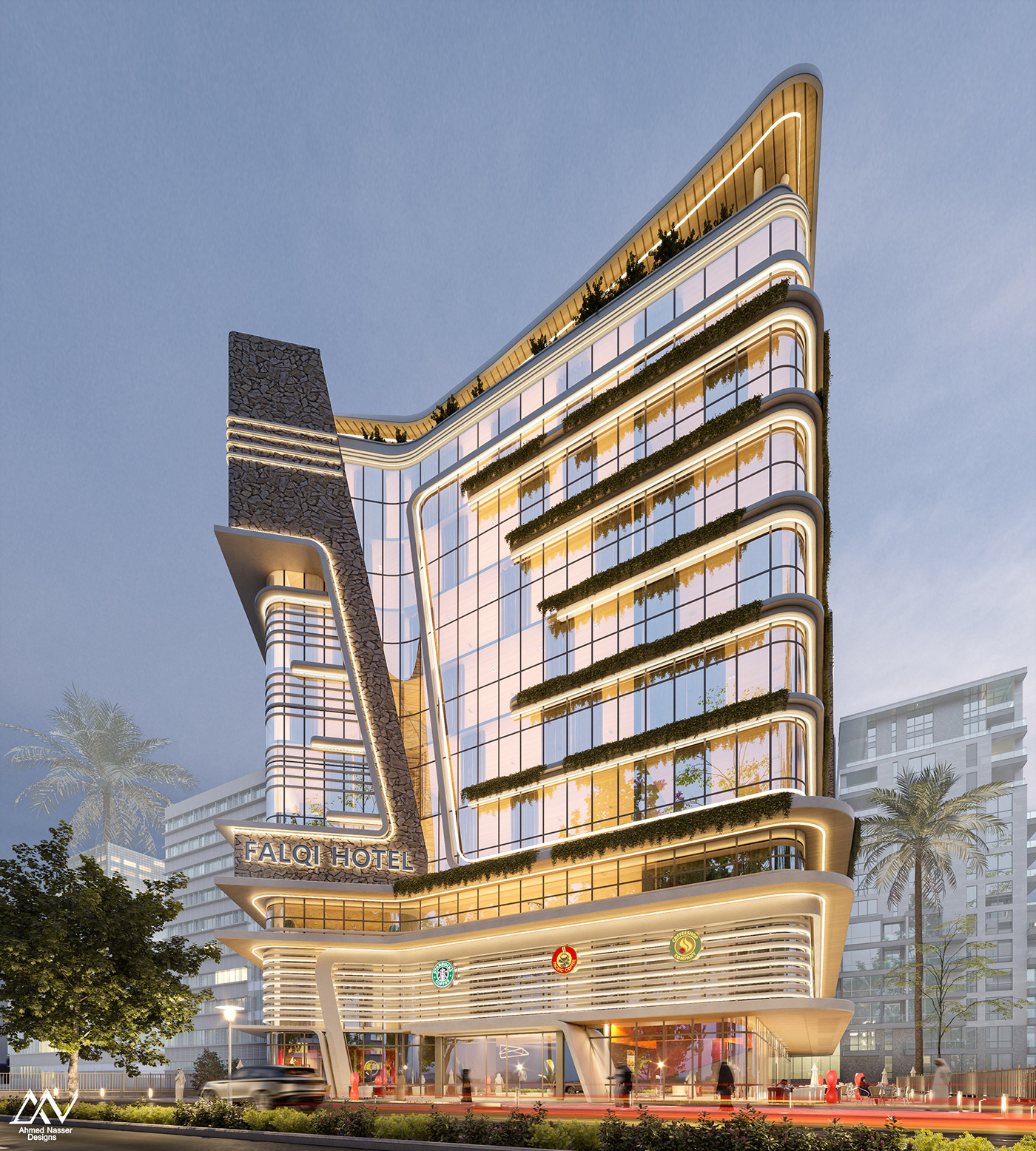 architectural design architecture CGI Exterior rendering hotel rendering visualization
