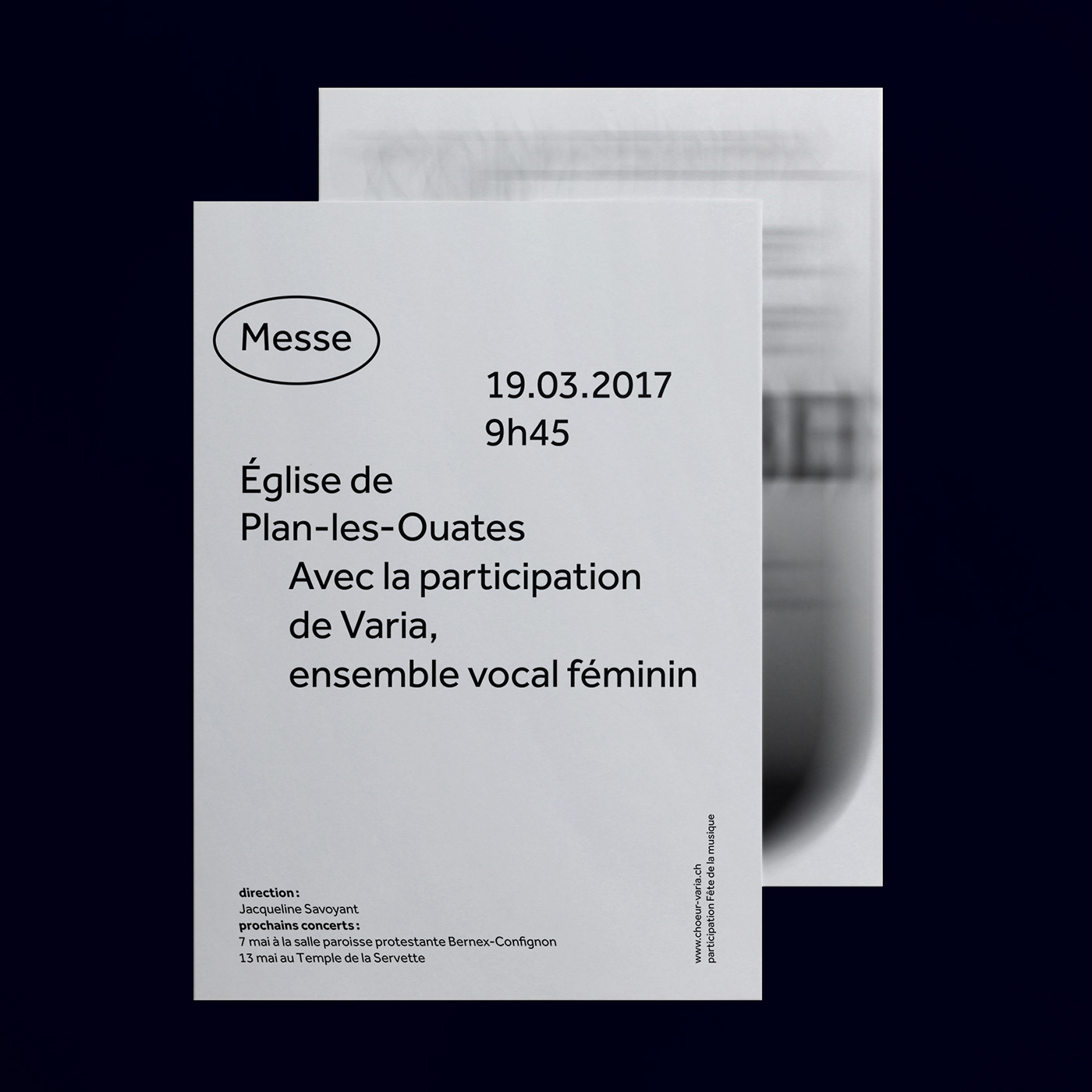 experimental flyer typography   abstract Layout Event choir blackandwhite