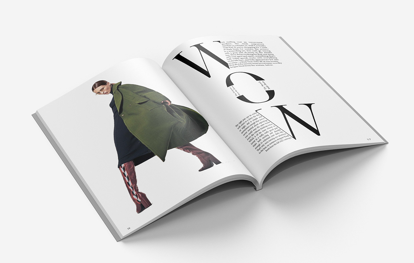 Layout design for fashion magazine