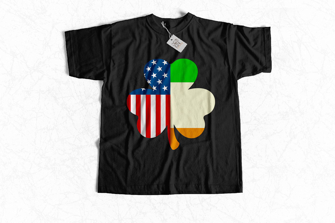 irish Ireland america united states flag t-shirt Tshirt Design usa
