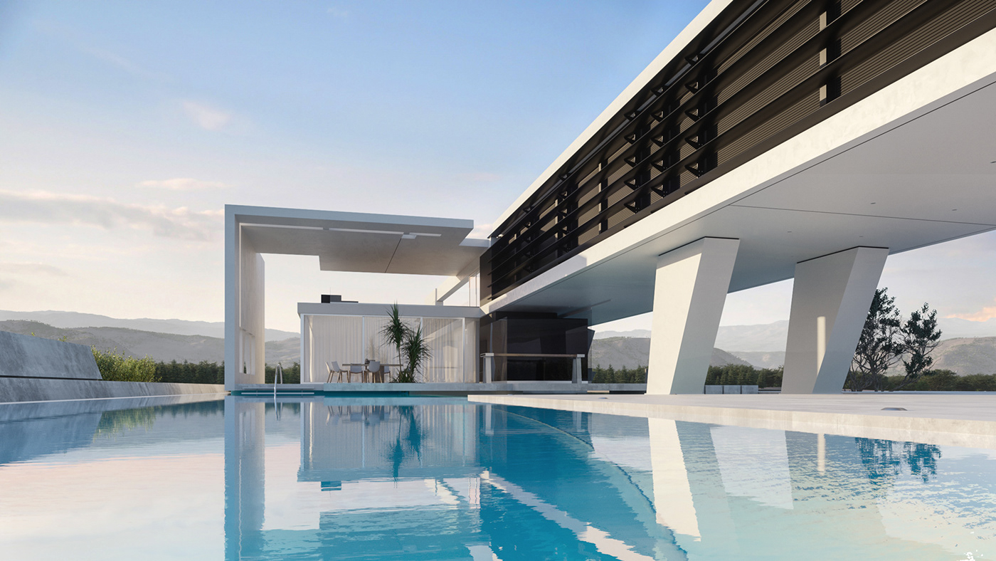 Residence in Athens 3D Visualization White 314 Architecture Studio 3D Residence Villa visualization graphics CG