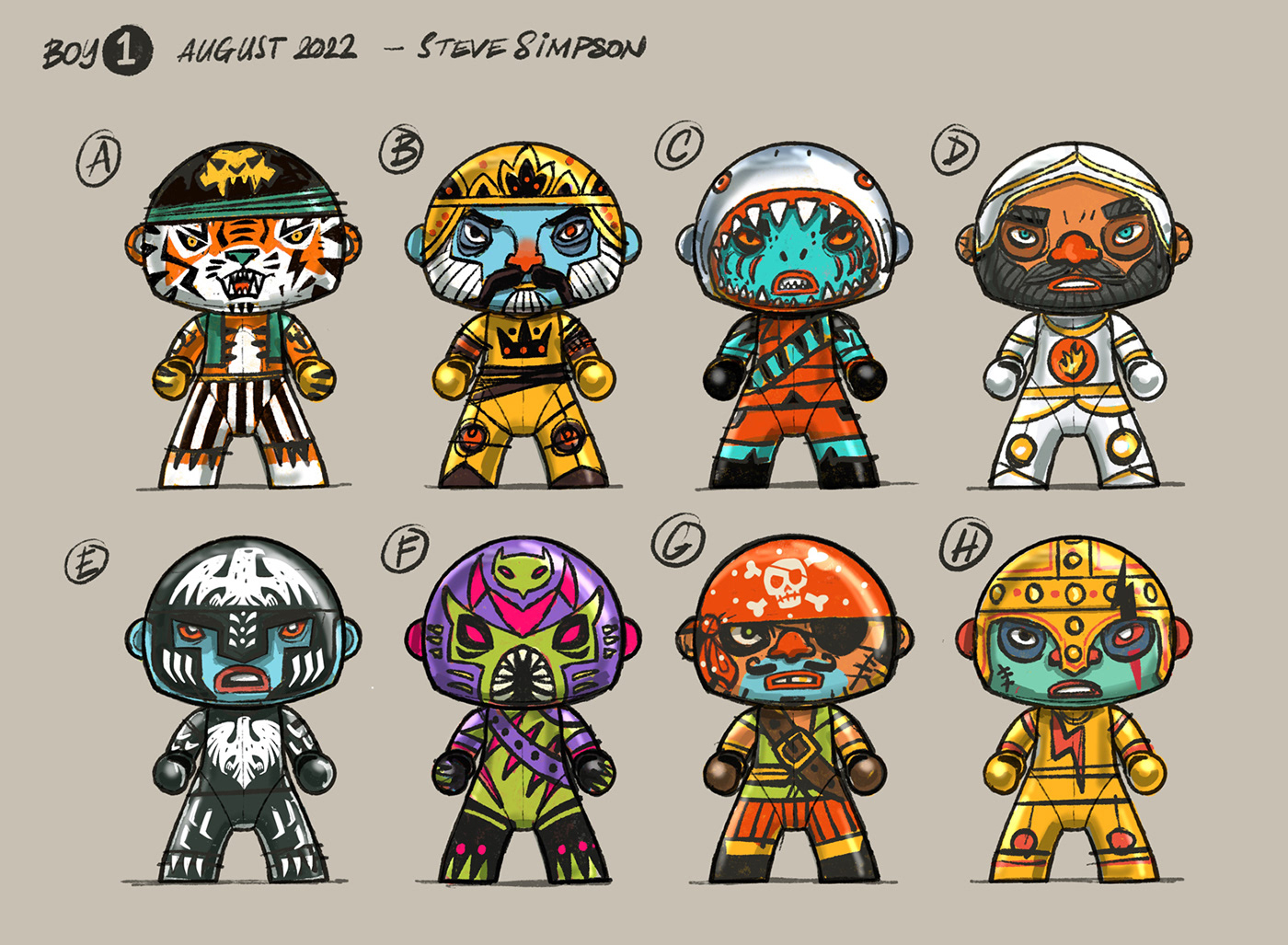 toy design  characters Fun toys figures steve simpson illustratated