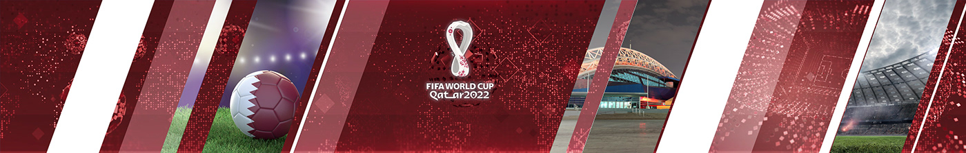 Brand Design football fullframe graphics Qatar rebranding Sports Design videowall visual identity world cup