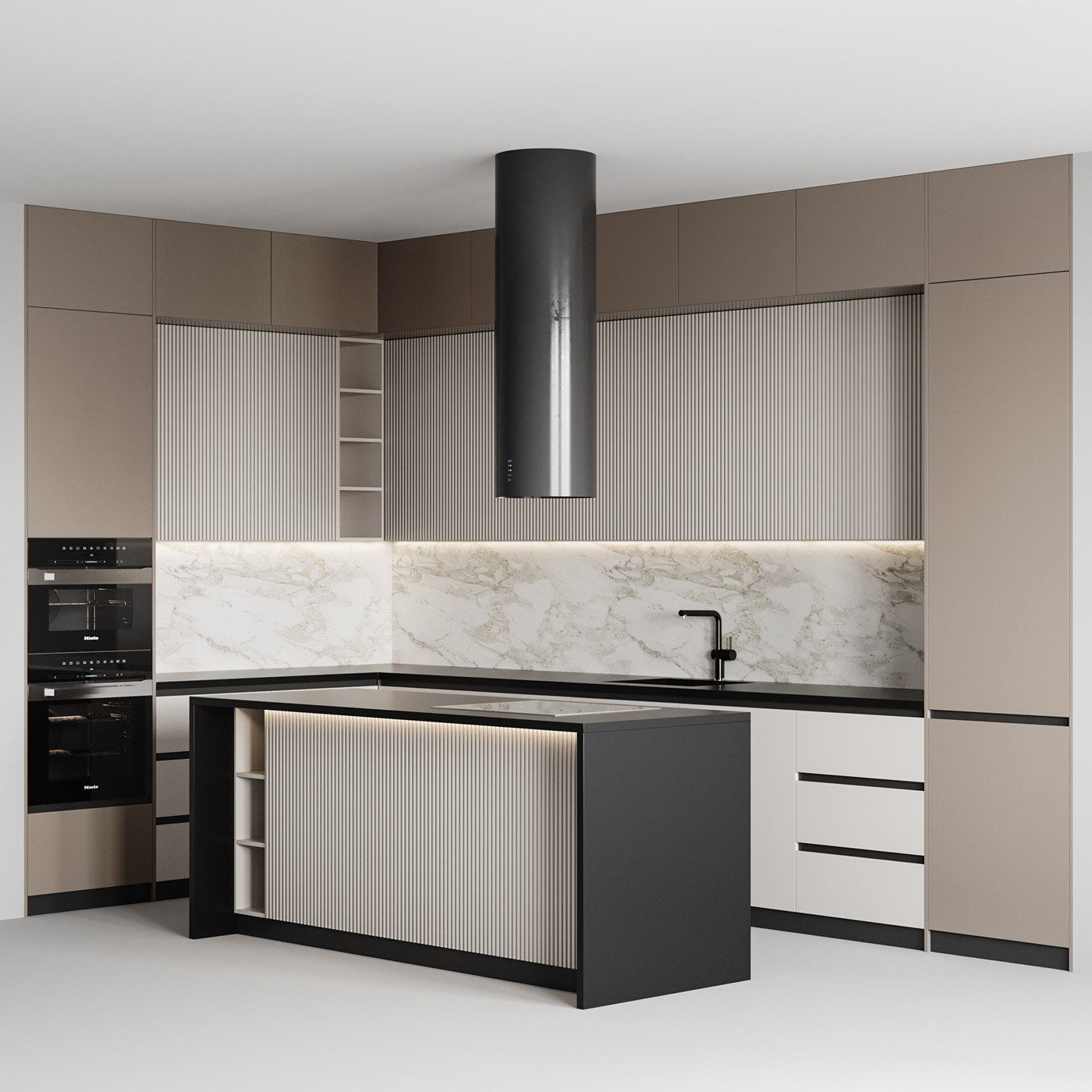 3dmodel archviz corona Interior interior design  kitchen KITCHEN 3D MODEL kitchen design modern kitchen Render
