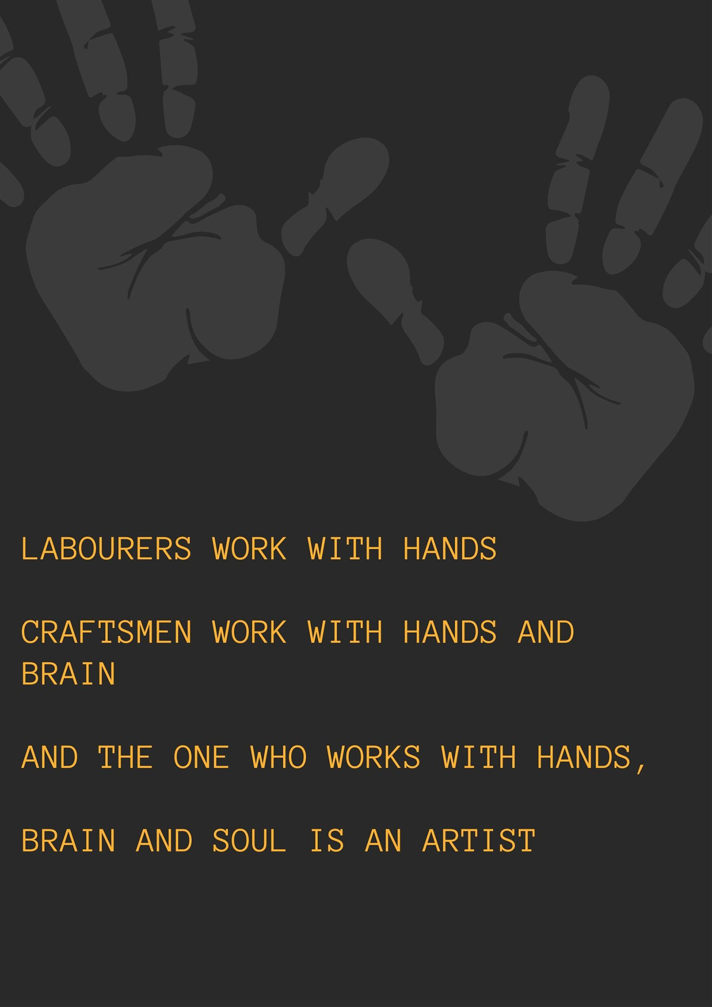 hand Labourer writing 