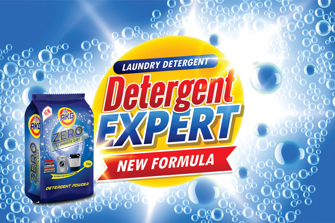 detergent powder detergent washing powder Clots Washing laundry brand identity Mockup