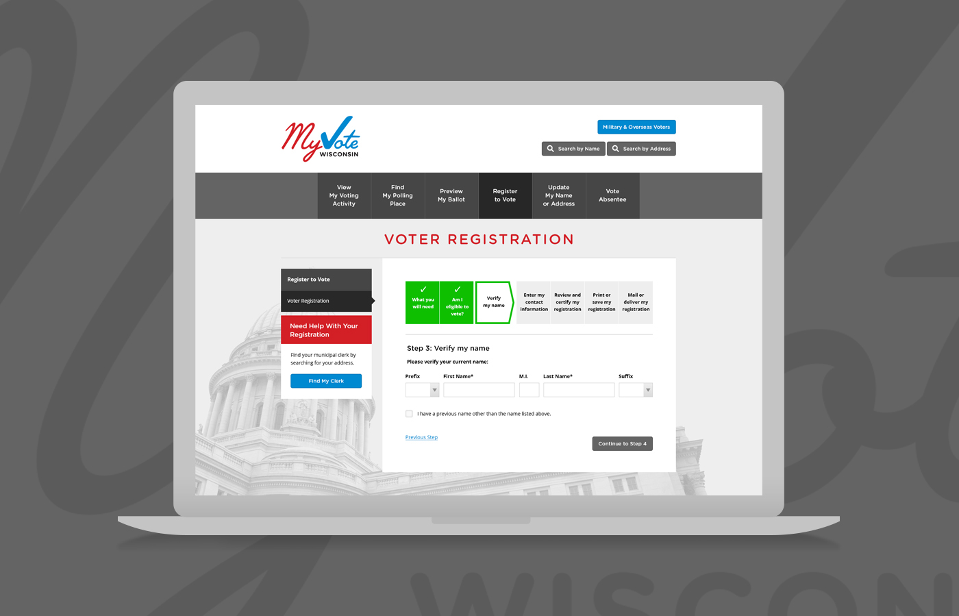 voting Wisconsin Web Design  branding  icon design  logo