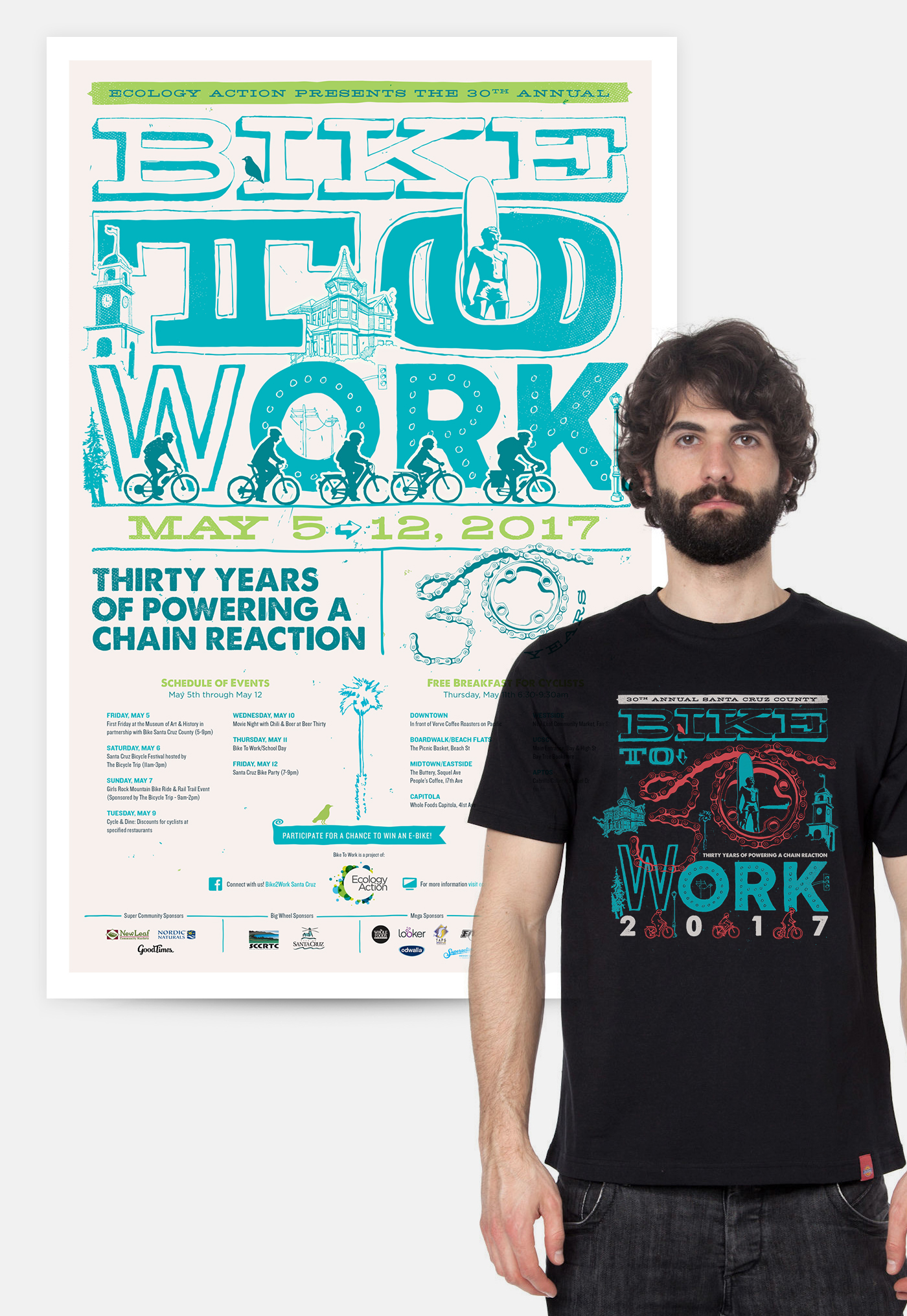 ILLUSTRATION  design typography   Cycling t-shirt graphics