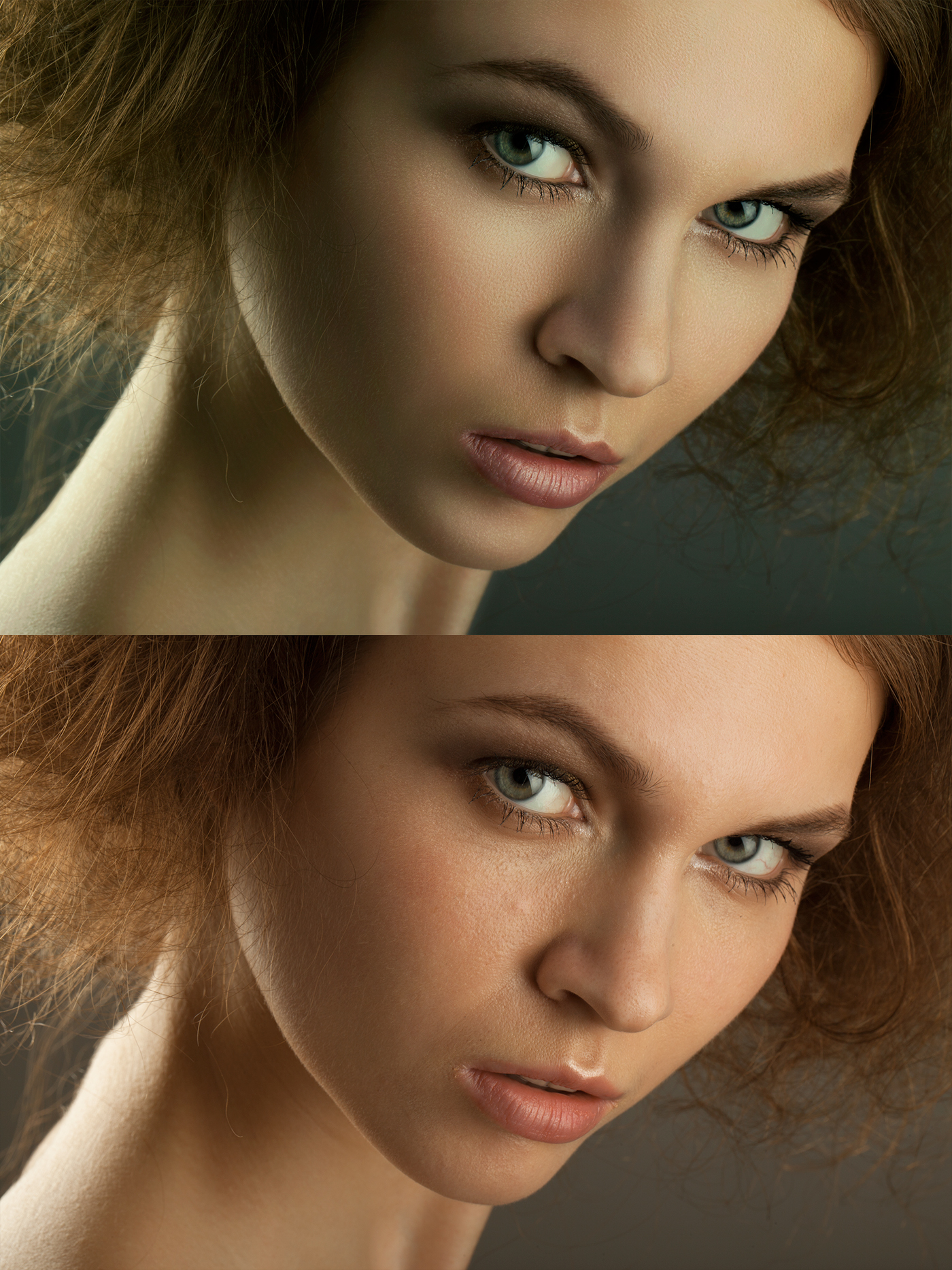 retouch beauty woman skin color correction portrait photo