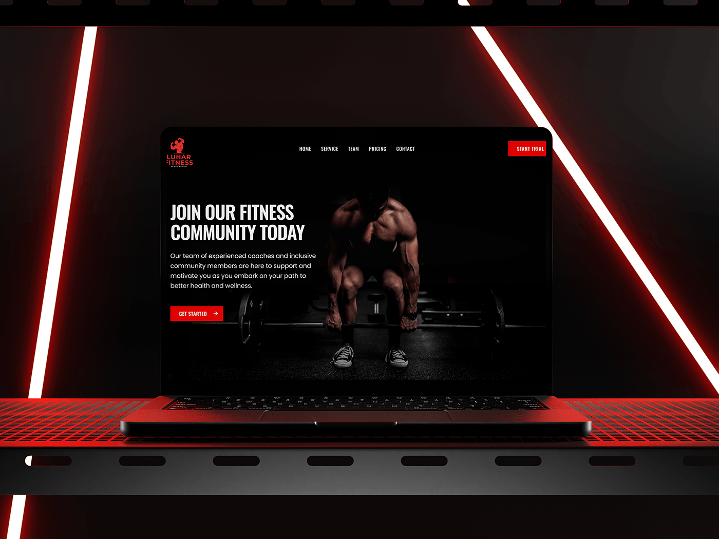 gym fitness UI/UX Figma landing page branding  Webdesign design designer Website