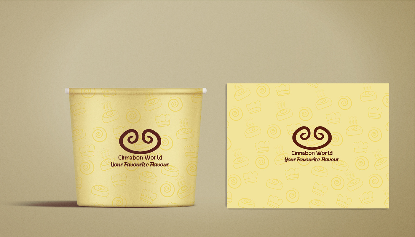 branding  brand identity visual identity Brand Design cinnamon Cinnabon bakery Packaging Mockup