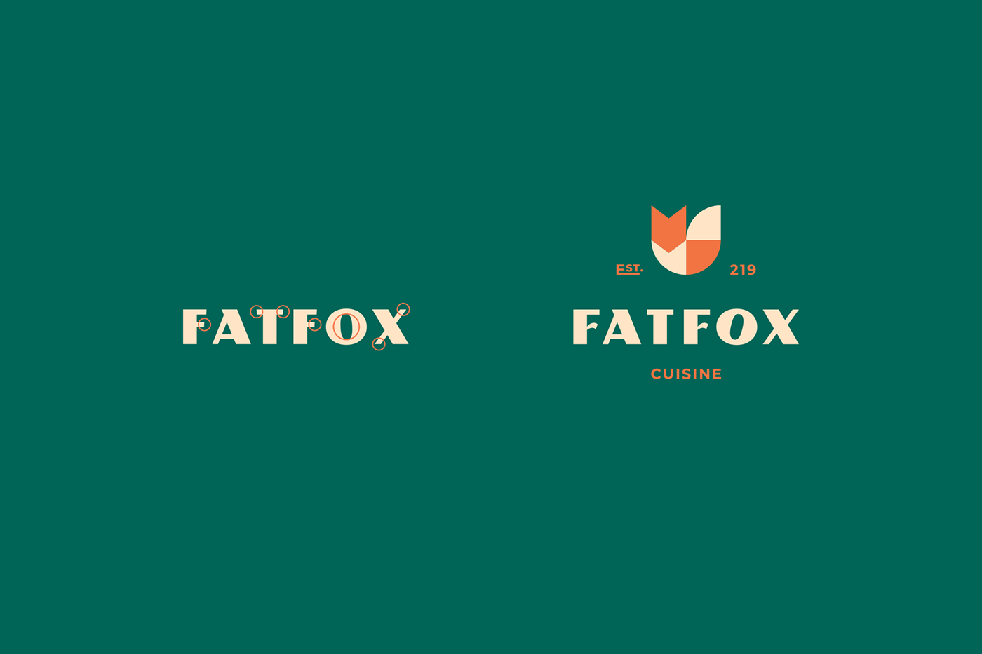 cuisine bauhaus logo branding  FOX Food  vietnam