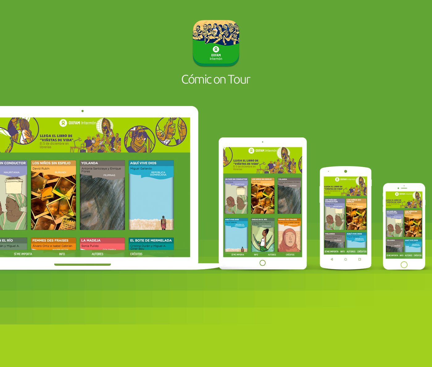 Oxfam intermon app comic ios html5 android app