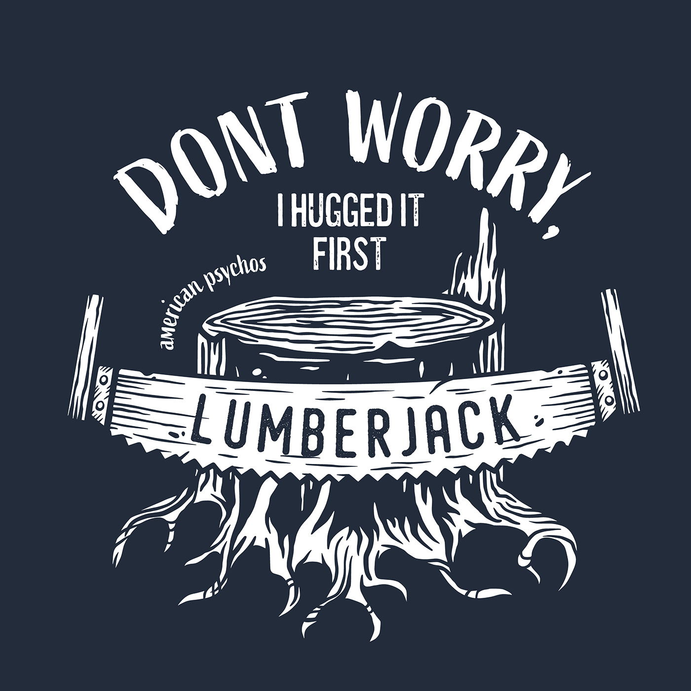 lumberjack print timber man wood