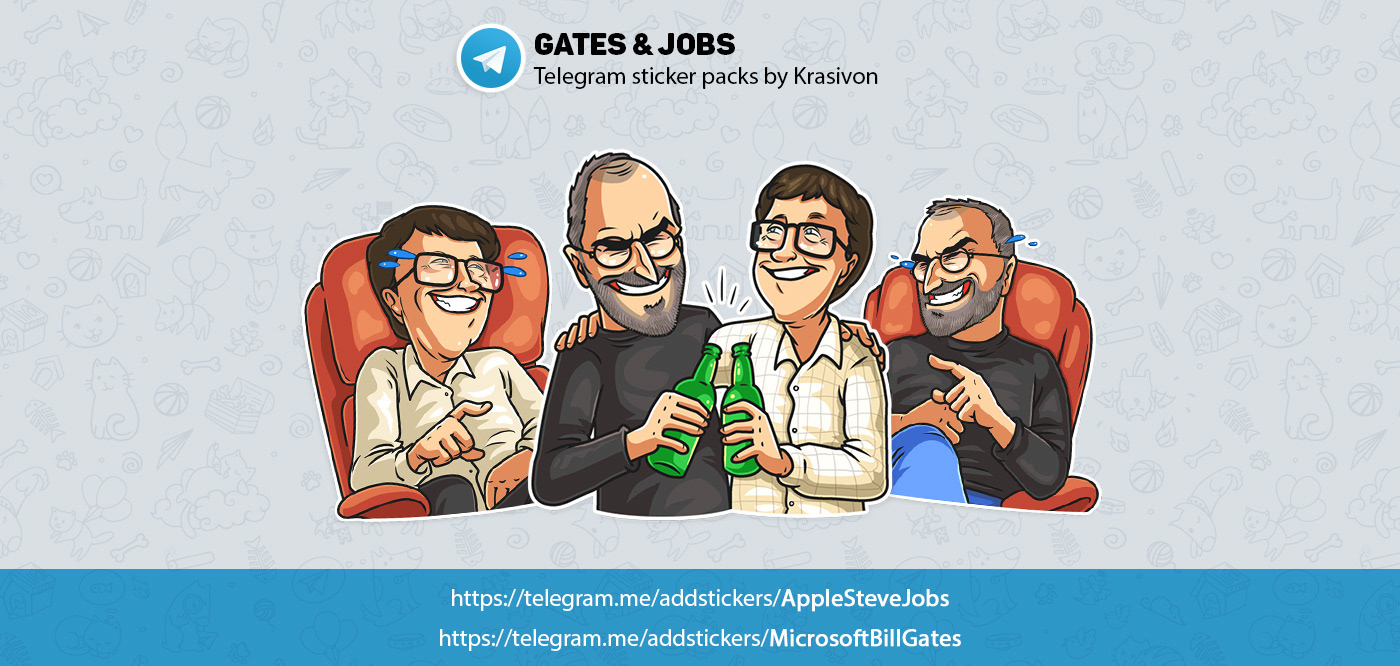 Stickers : Steve Jobs / Bill Gates | Search by Muzli
