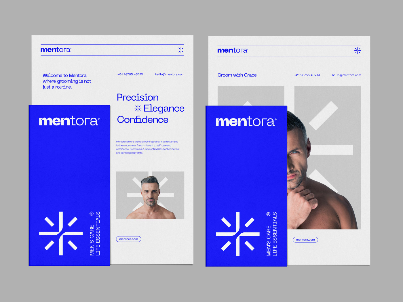 brand identity Men's Health healthcare graphic design  branding  Logo Design minimal blue guidelines