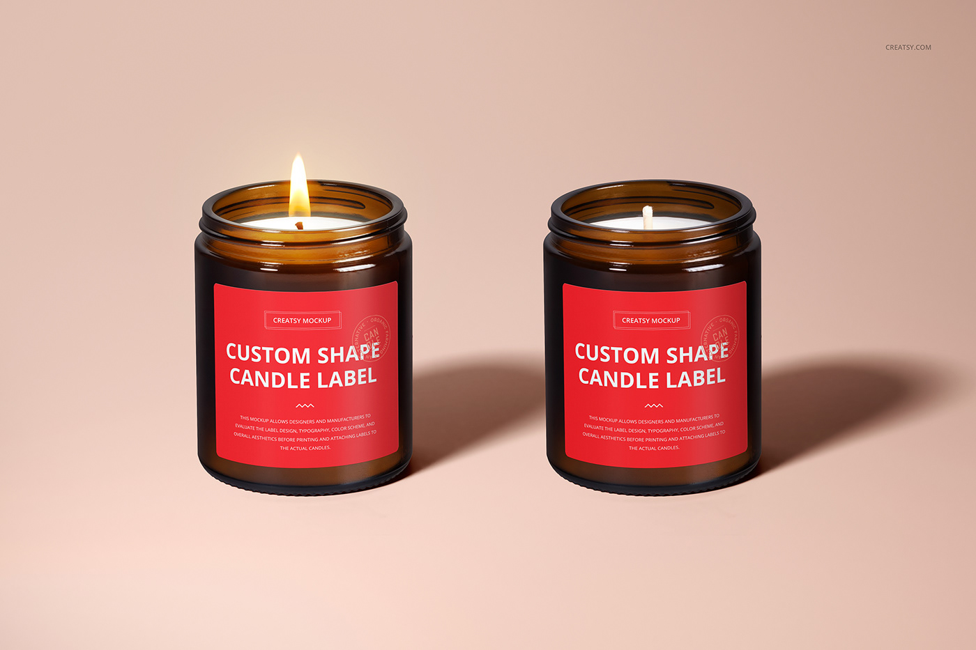 mock-up Mockup mockups template creatsy candles Packaging Scented labels soy