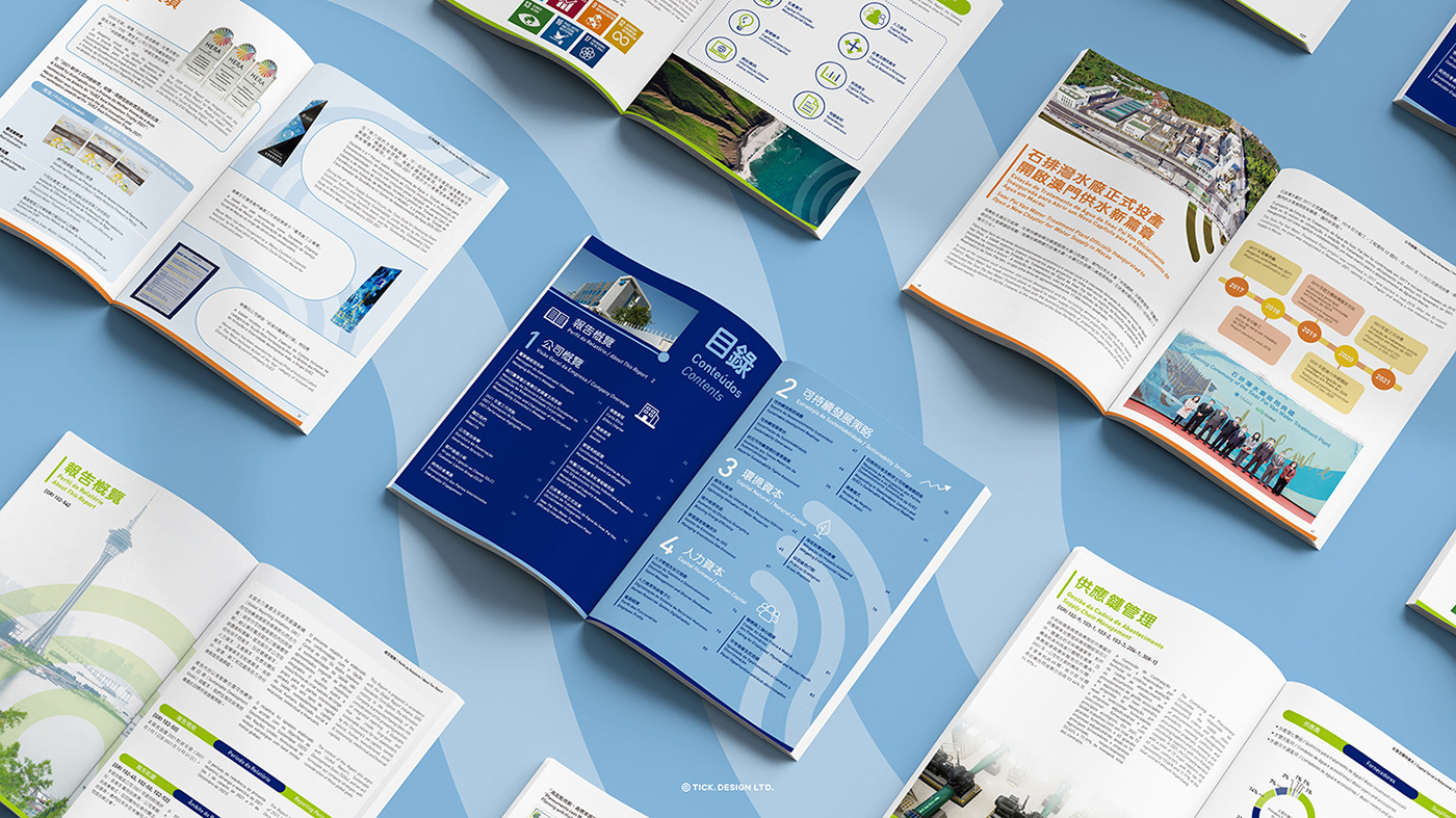 book branding  company Macao manual official report system visual identity water