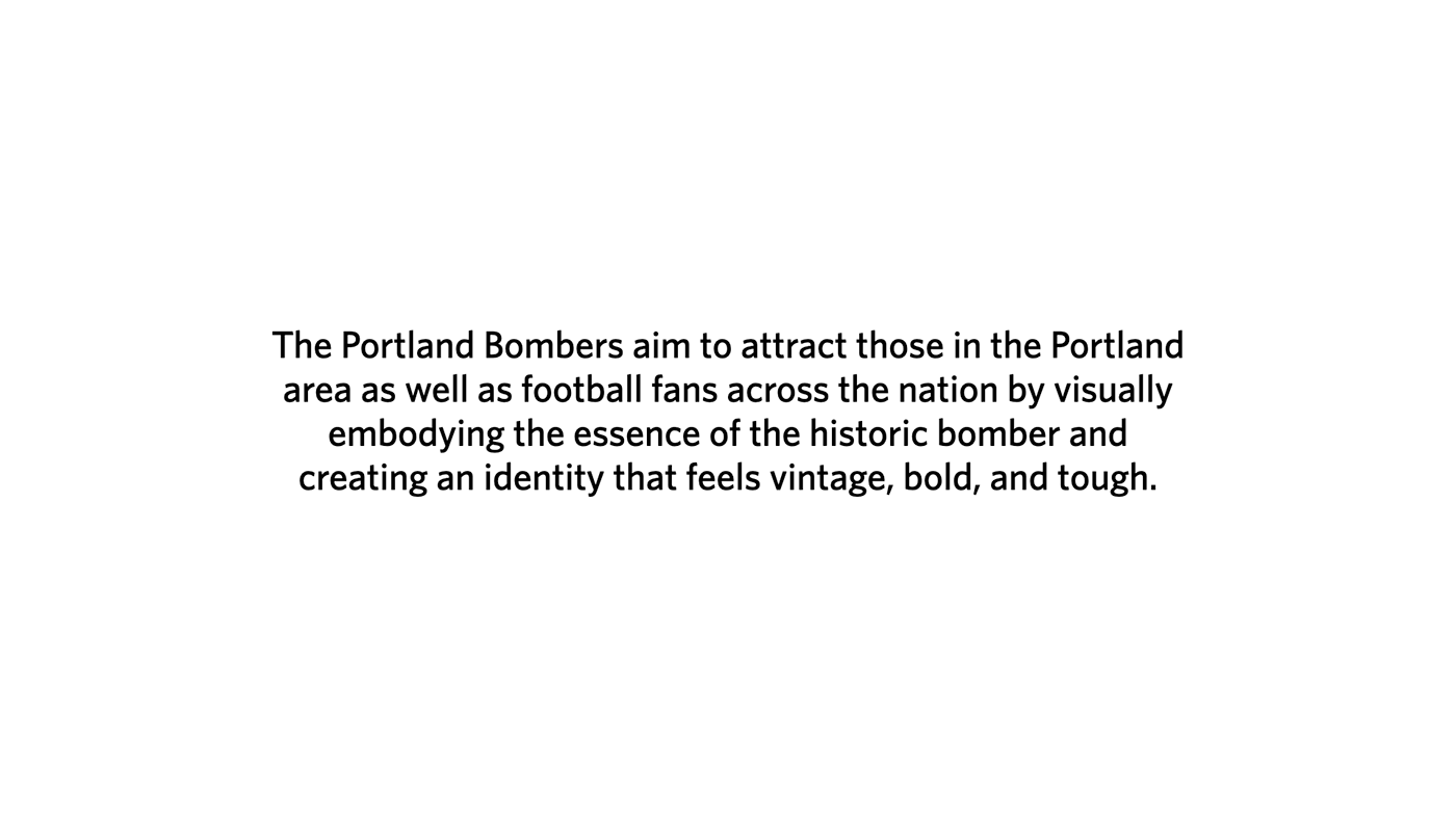 bombers football graphic design  identity logo nfl Portland sports team