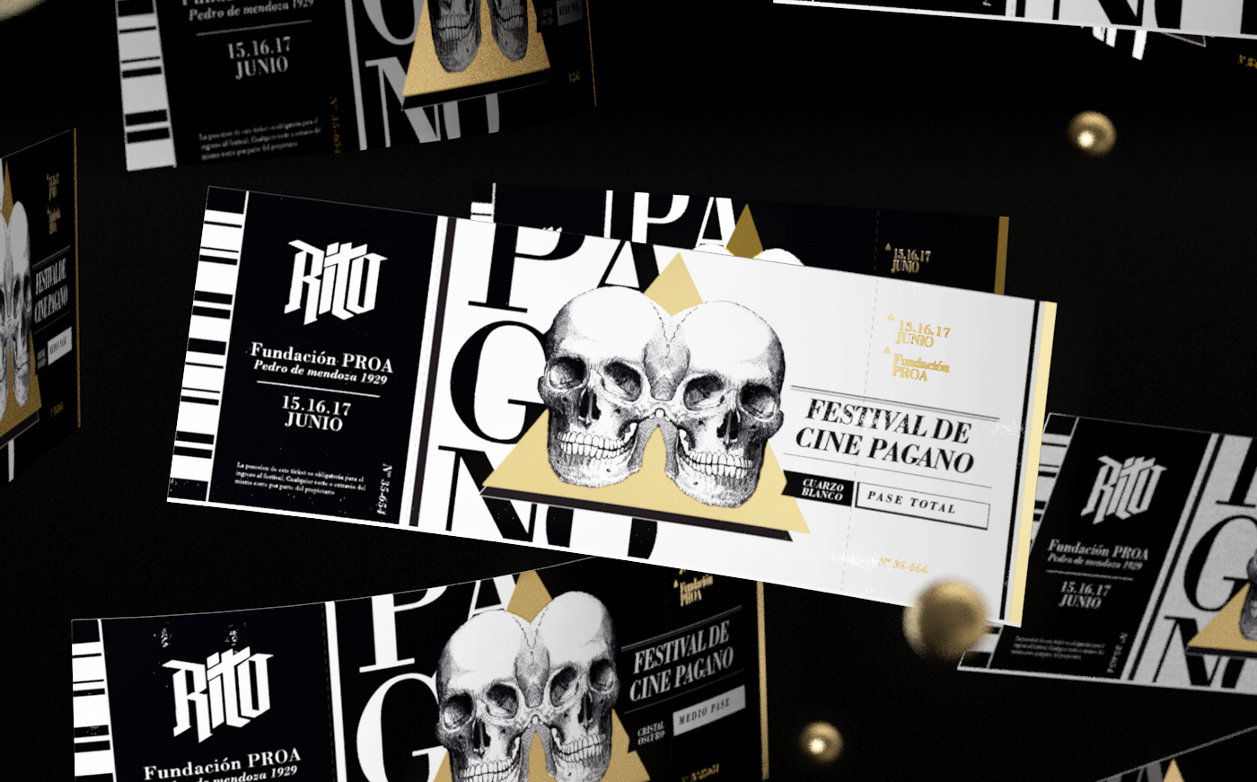 afiche institucional Evento festival grafica pagano skull dark Magic   tarot
