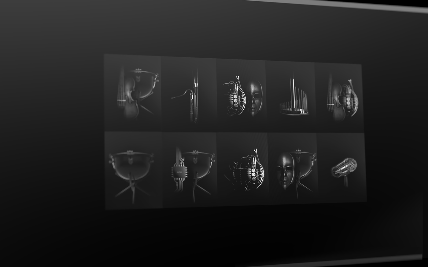 ui design Native Instruments 3D Music Software horror film composer TV Score cinematic