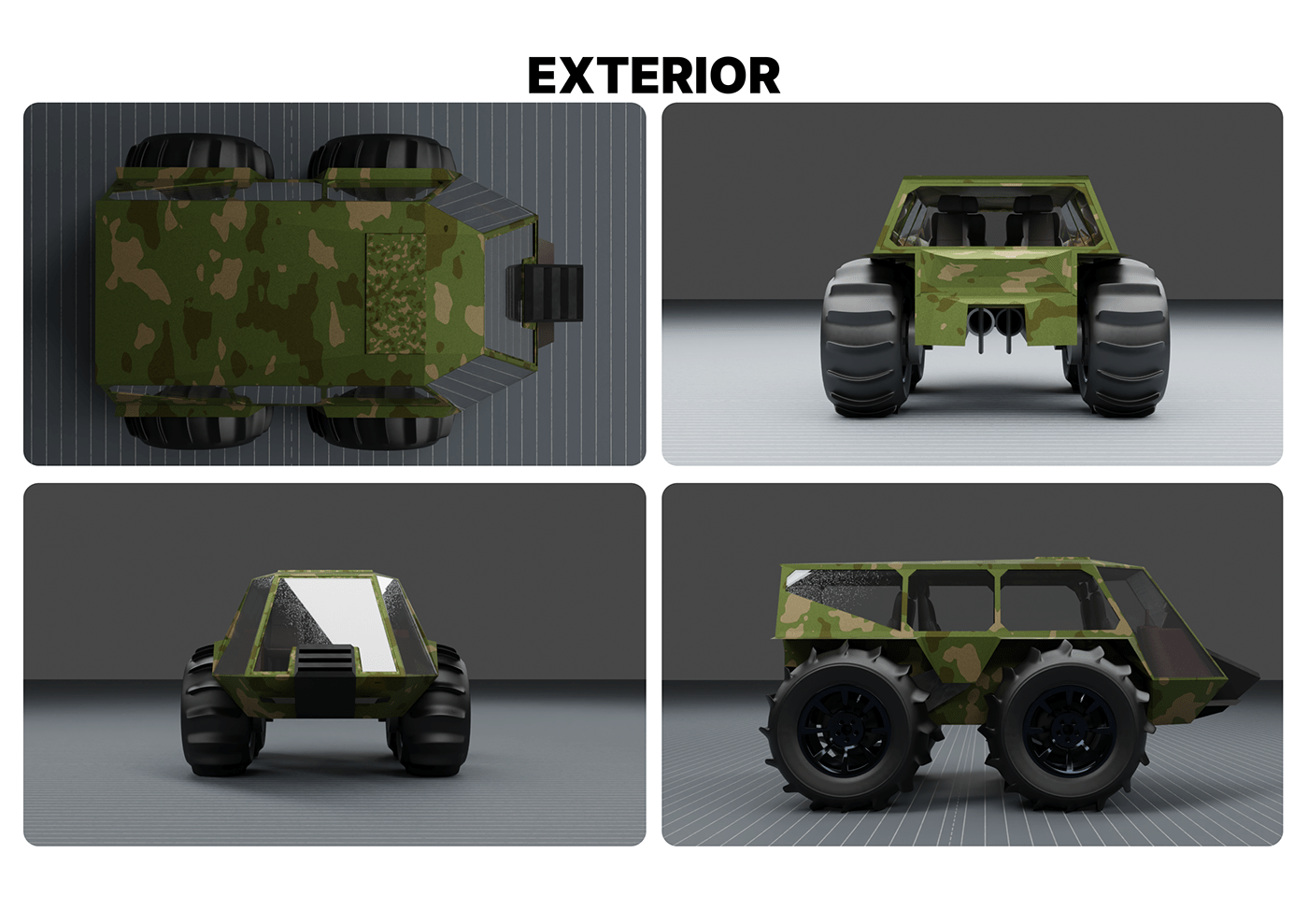 3D form study industrial Mobility Design prototype Render research transportation Vehicle
