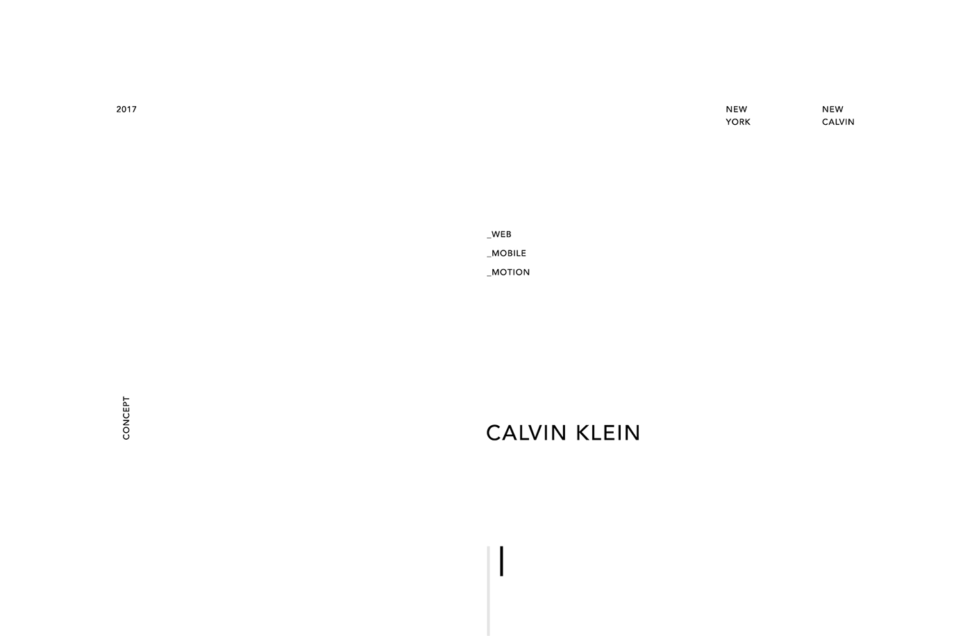 Calvin Klein Web concept motion ux Fashion  design shop art direction  mobile