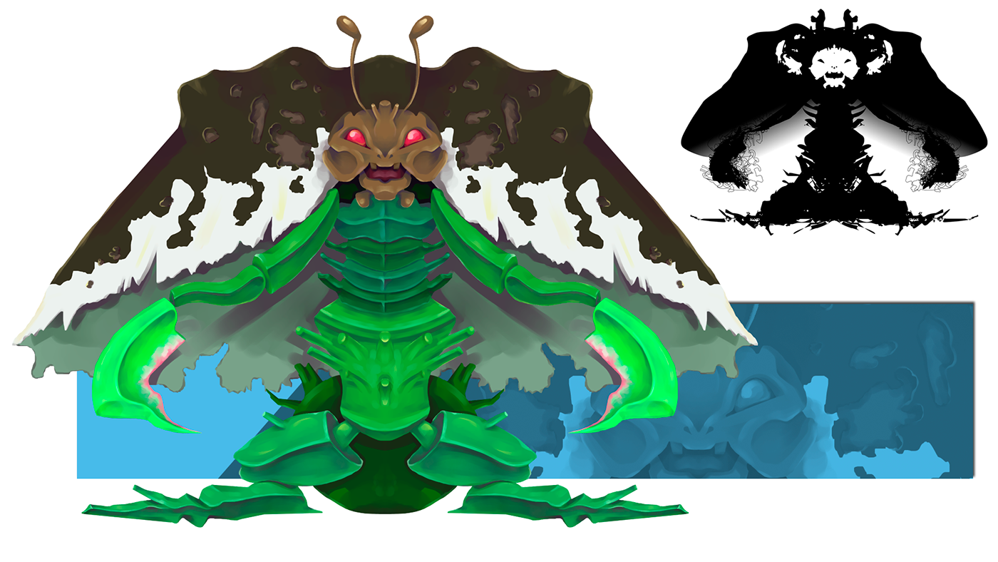 videogame concept art Character design  cartoon Digital Art  Caterpillar cute style videogame ui game design 