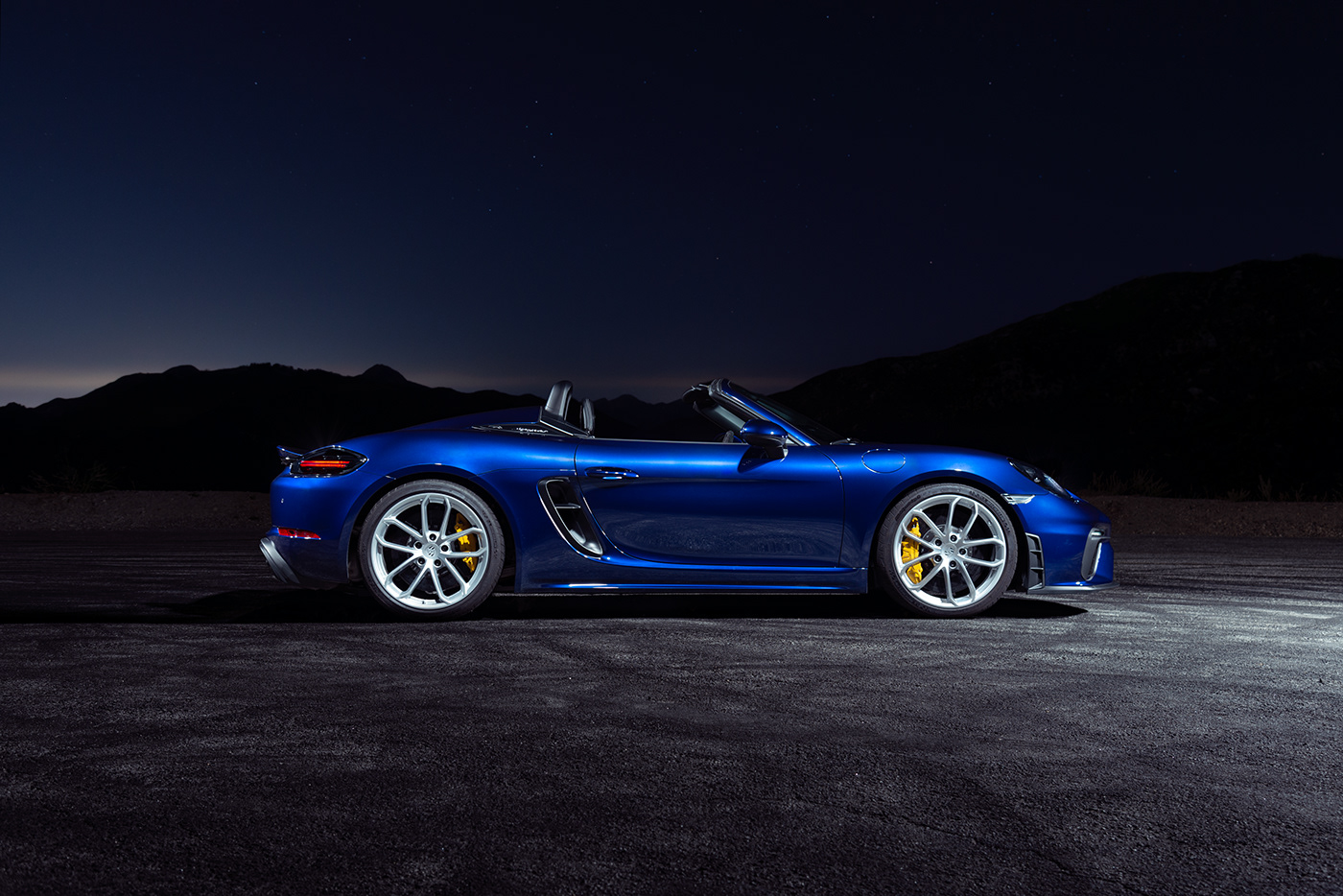 Automotive Photography Porsche retouching  night sky