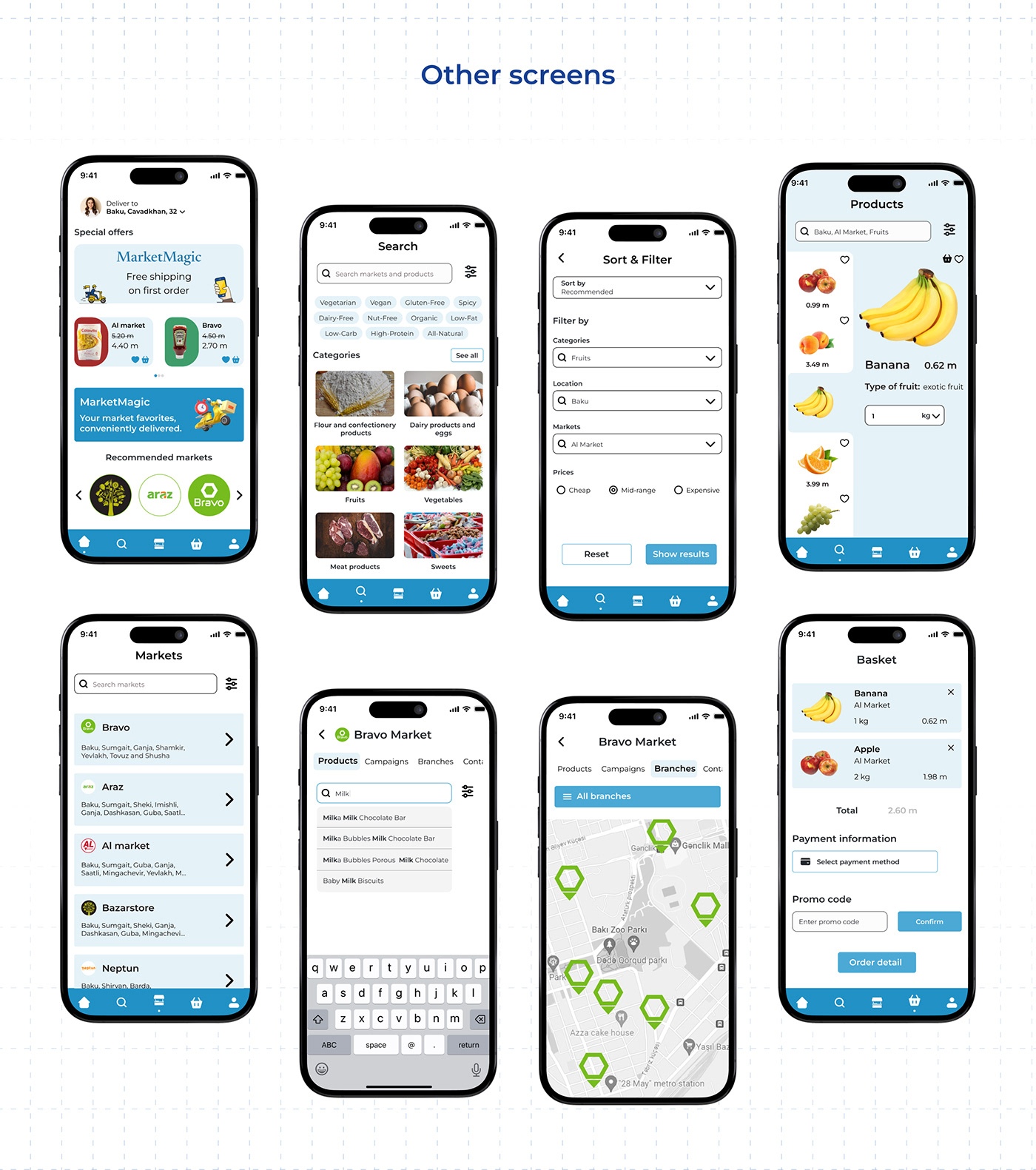 Ecommerce market app Figma Mobile app uxui design uidesign Appdesign onlinemarket