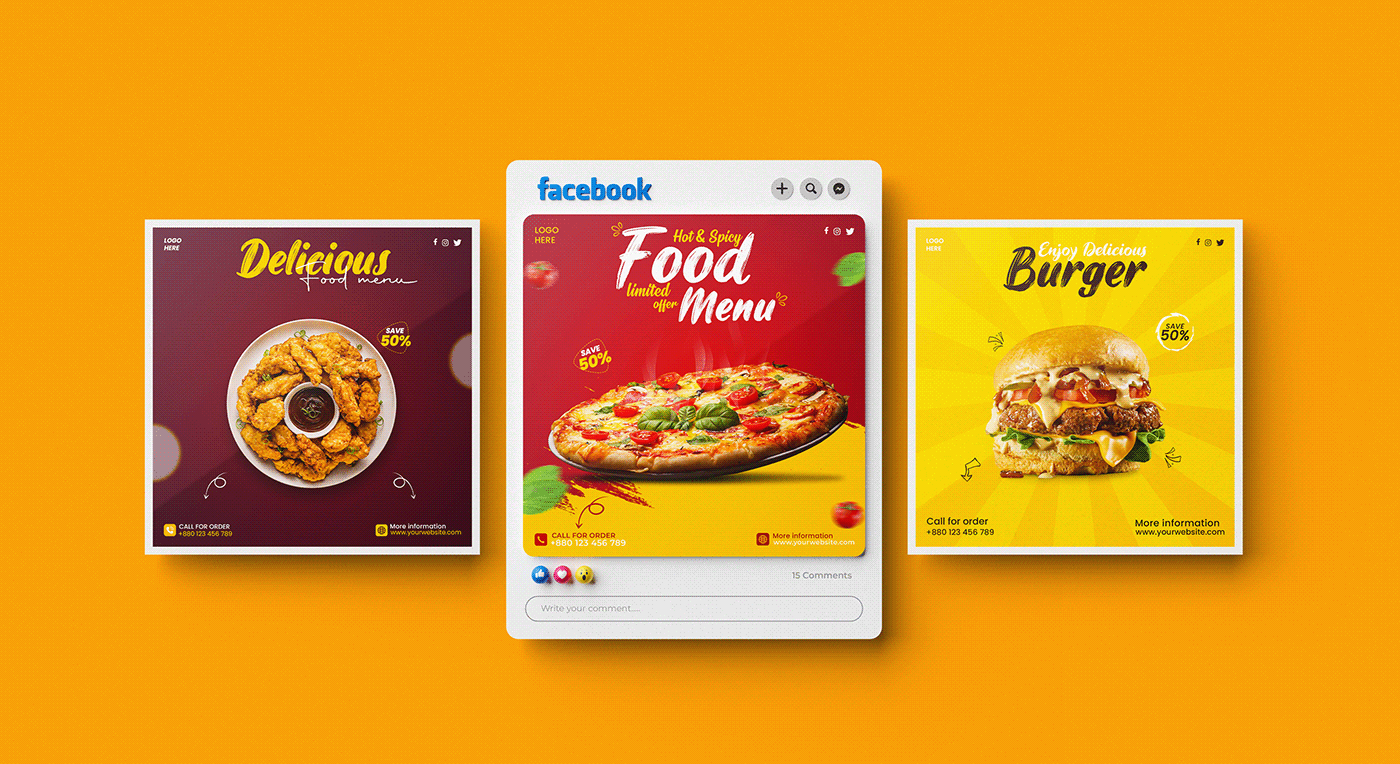 Food  restaurant menu Social media post Advertising  ads instagram designer Socialmedia Graphic Designer