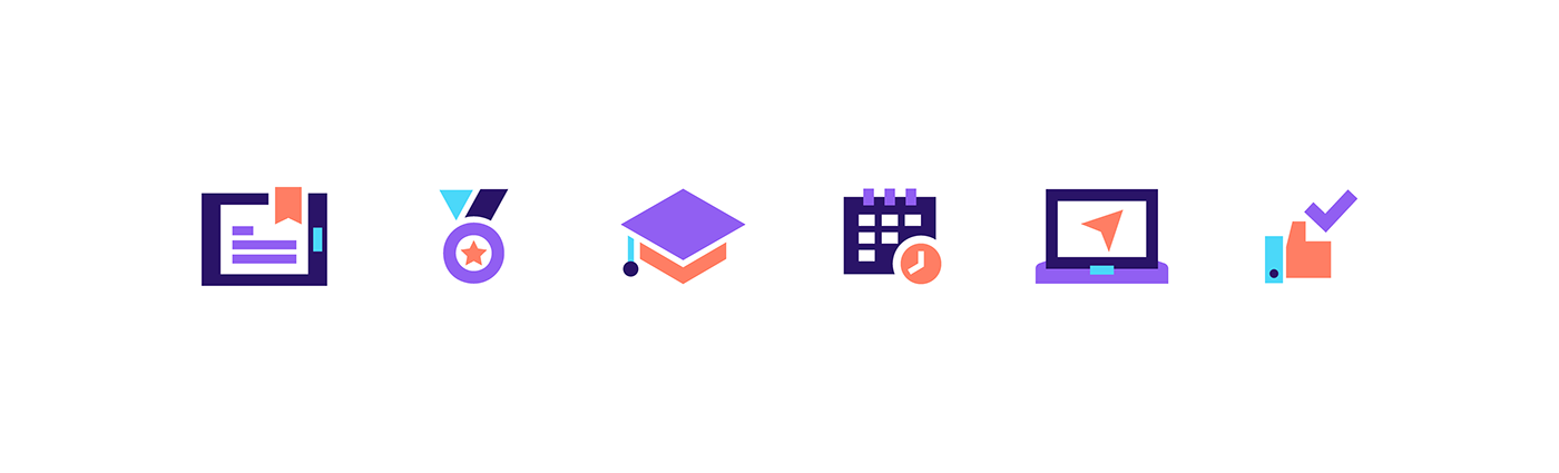 design brand identity Technology Online course ui design Logo Design Logotype purple Icon