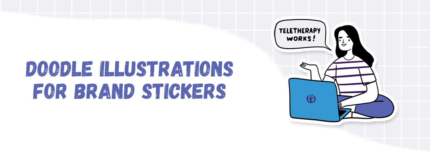 brand identity doodle lettering mental health Mental Health awareness Sticker Design stickers vector art ілюстрація