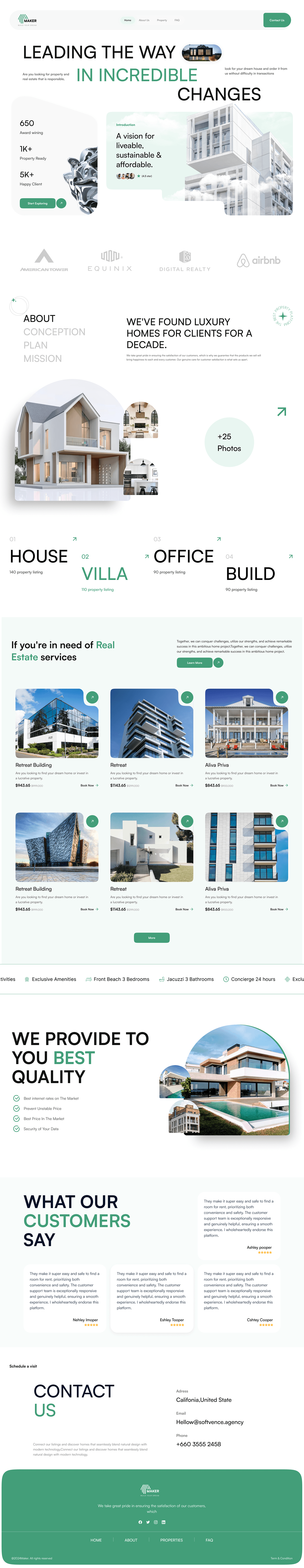 real estate property house architecture design Figma UI/UX Web Design  landing page Website