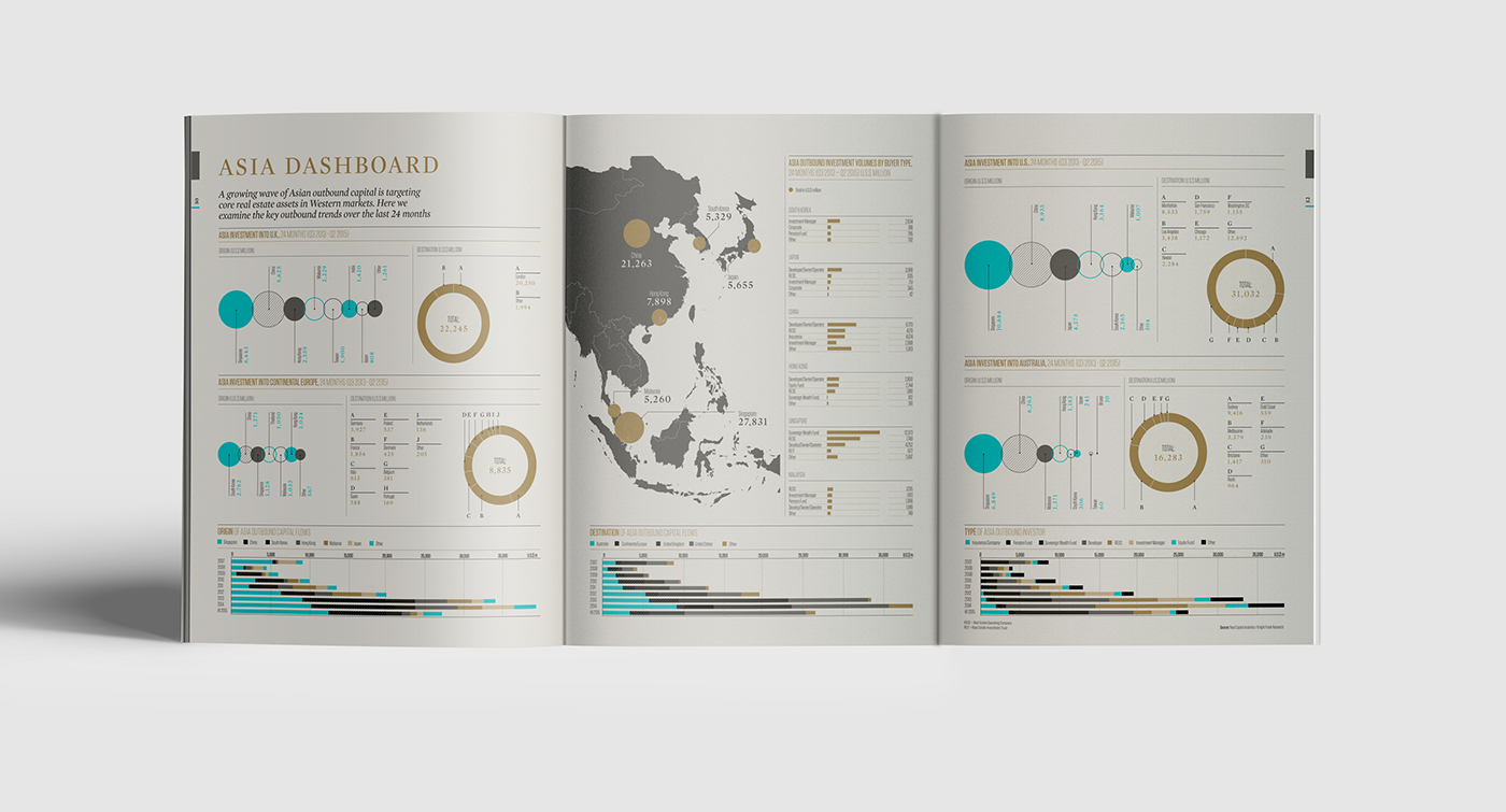 infographics information architecture  data viualisation property real estate annual report development residential commercial statistics