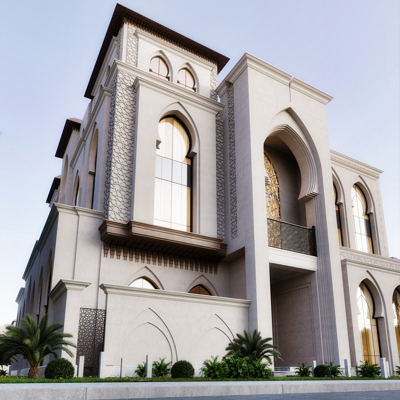 arches architecture islamic Kuwait Moroccan Morocco visualization Luminar archviz CGI