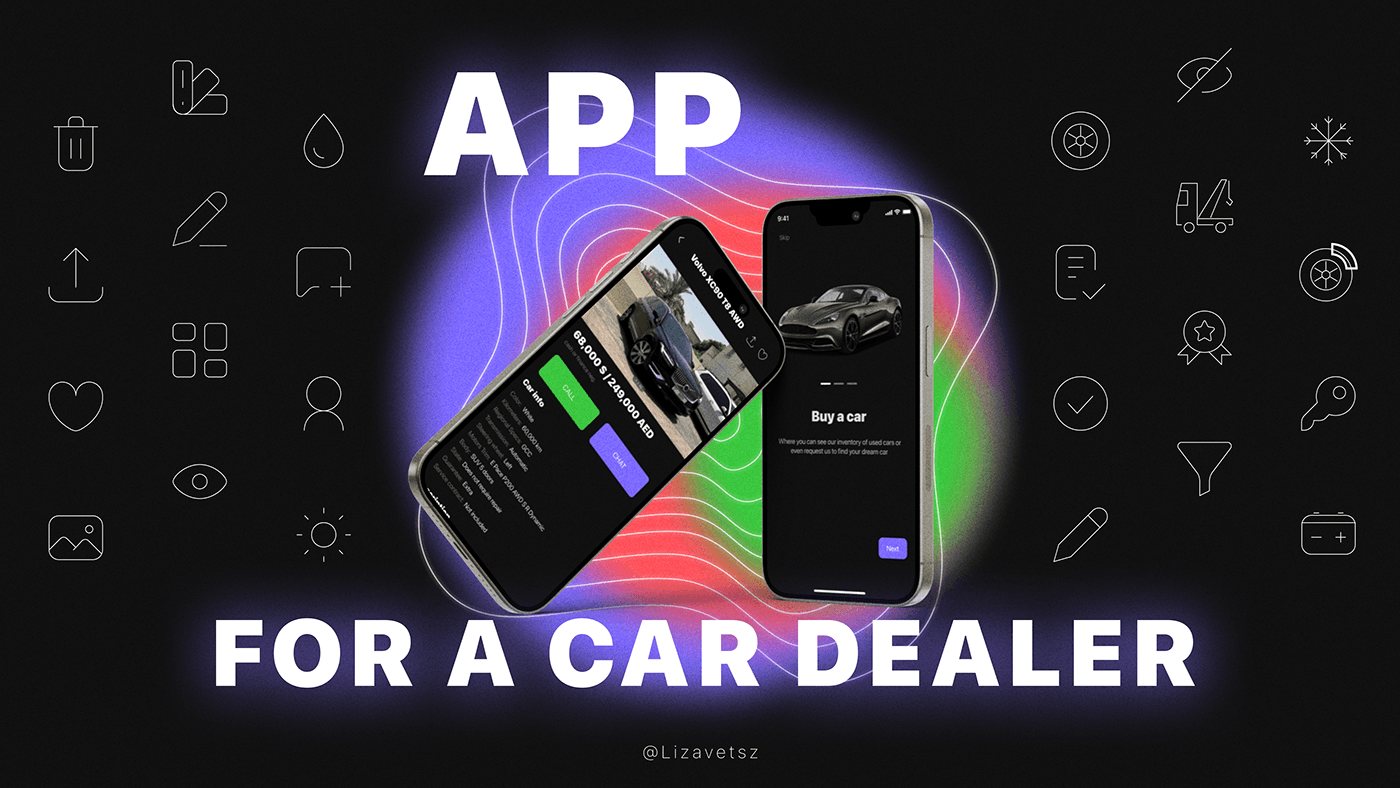 UI/UX car app design Car app Design catalog booking app user interface Figma Mobile app Platform for sell