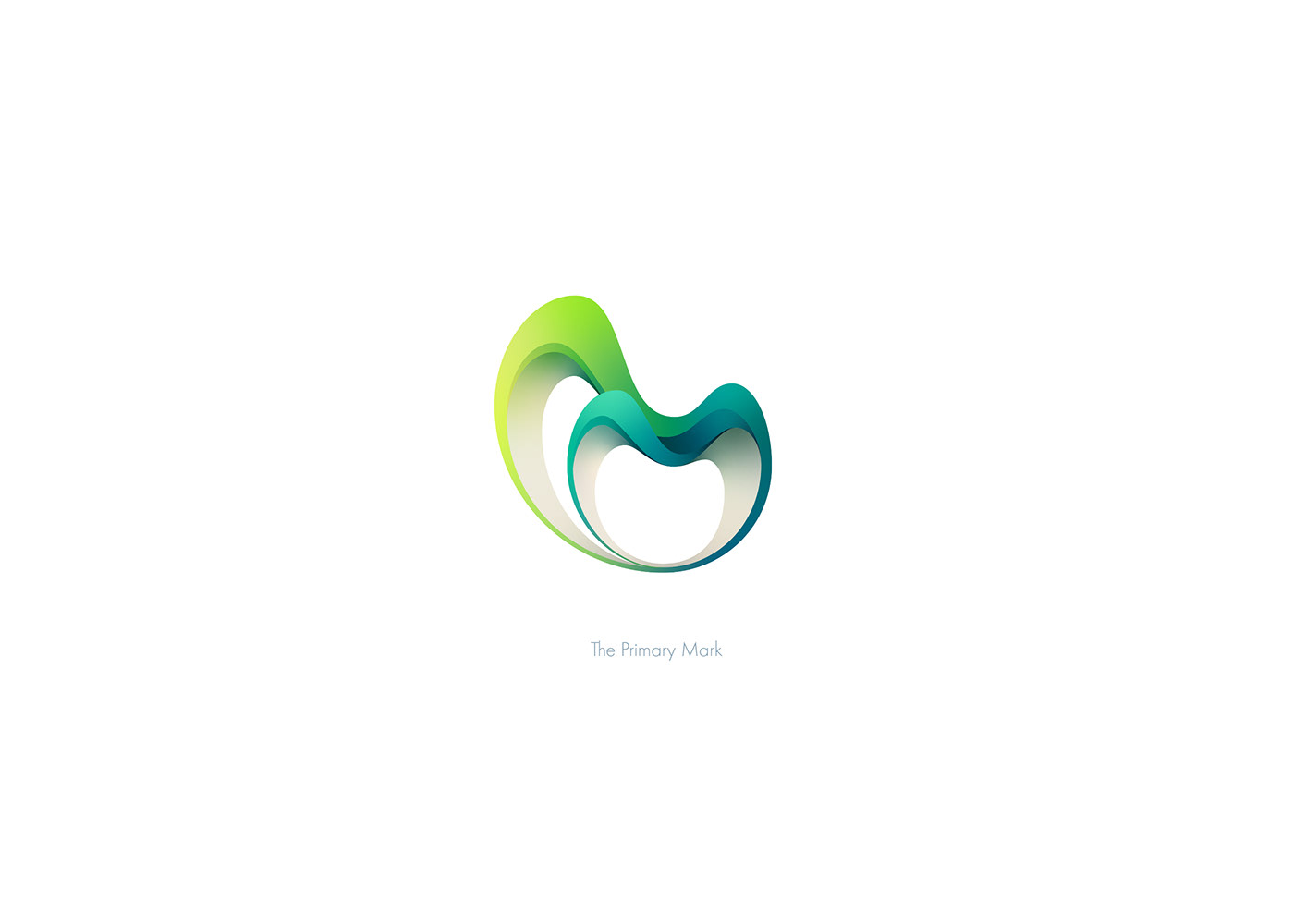 eldercare heart curves green logo freeform gradient helpers care visual identity
