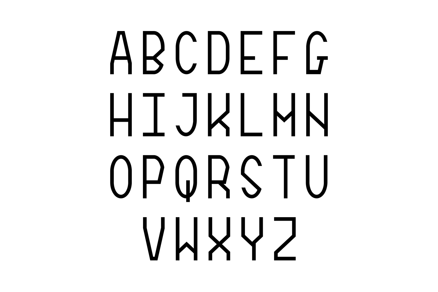 Typeface monospace typography   goldberg black White inspiration typedesign matrix monotype