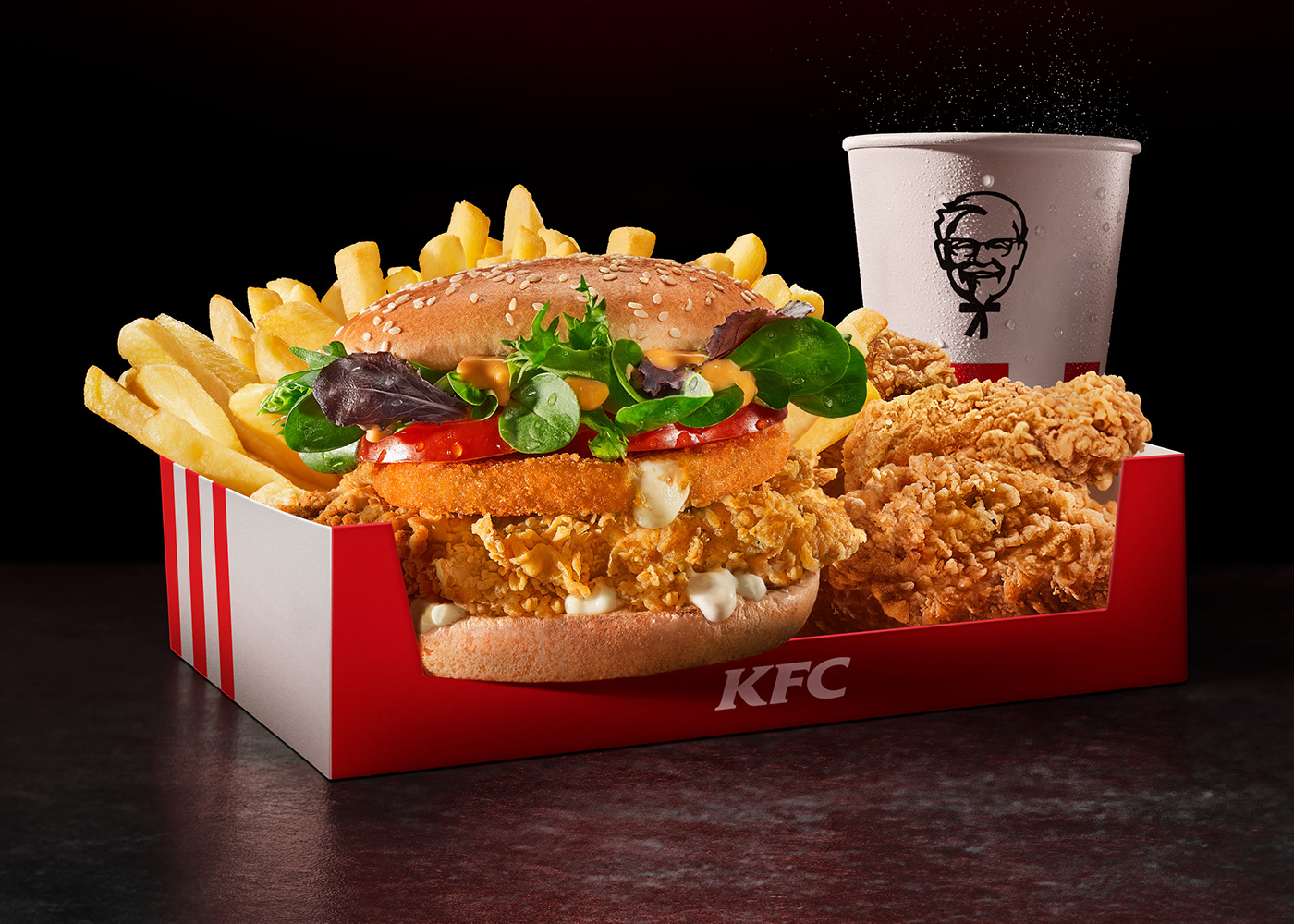 burger food photography KFC photoshop postproduction retouch Studio Photography