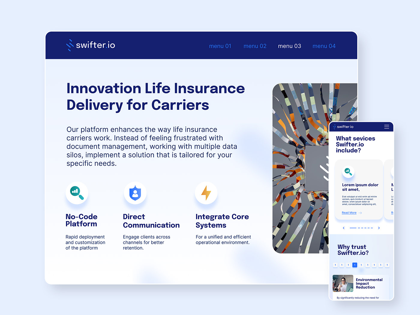 insurance company Web Design  Branding design