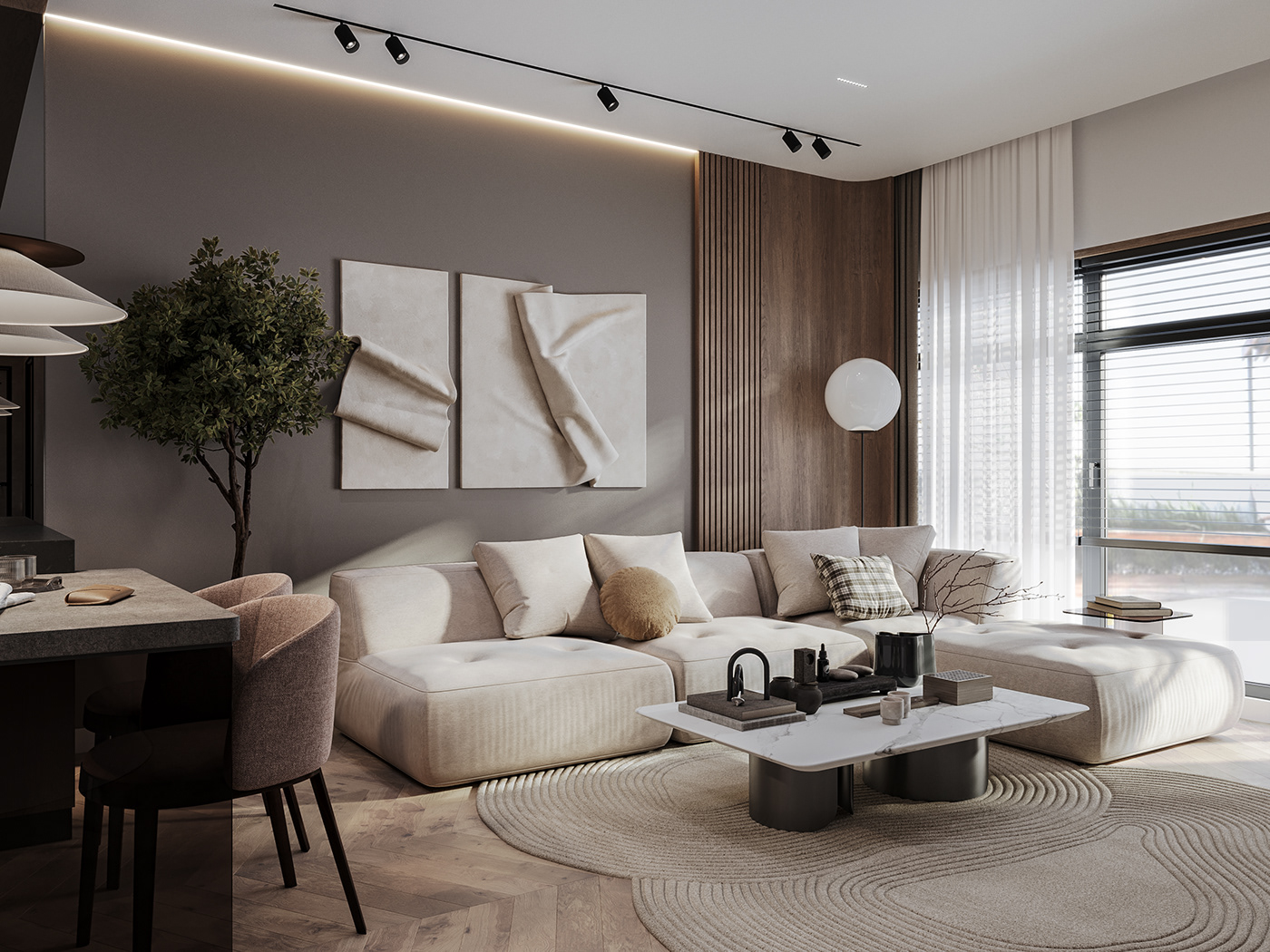 living room interior design  corona archviz Render 3ds max modern visualization 3D architecture