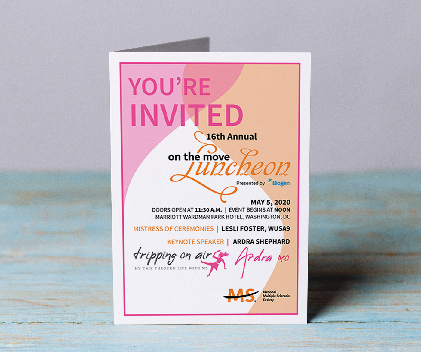 Bi-fold branding  Invitation Luncheon non-profit postcard save the date