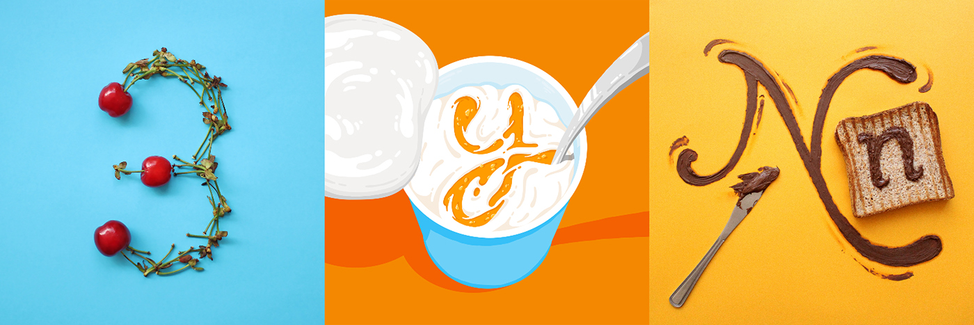 36daysoftype 36typesofsnacks ABC alphabet letters numbers 36days snacks colors Food icecream Sweets Cheese francesinha