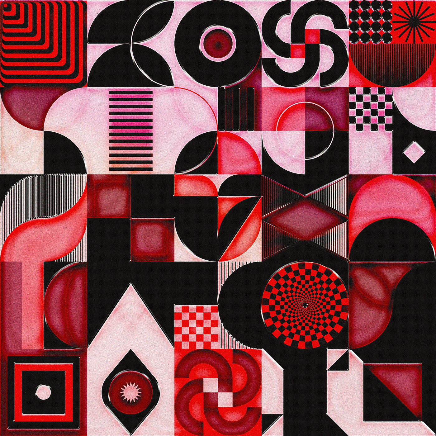 abstract art artwork bauhaus Digital Art  geometric graphics photoshop poster Y2K