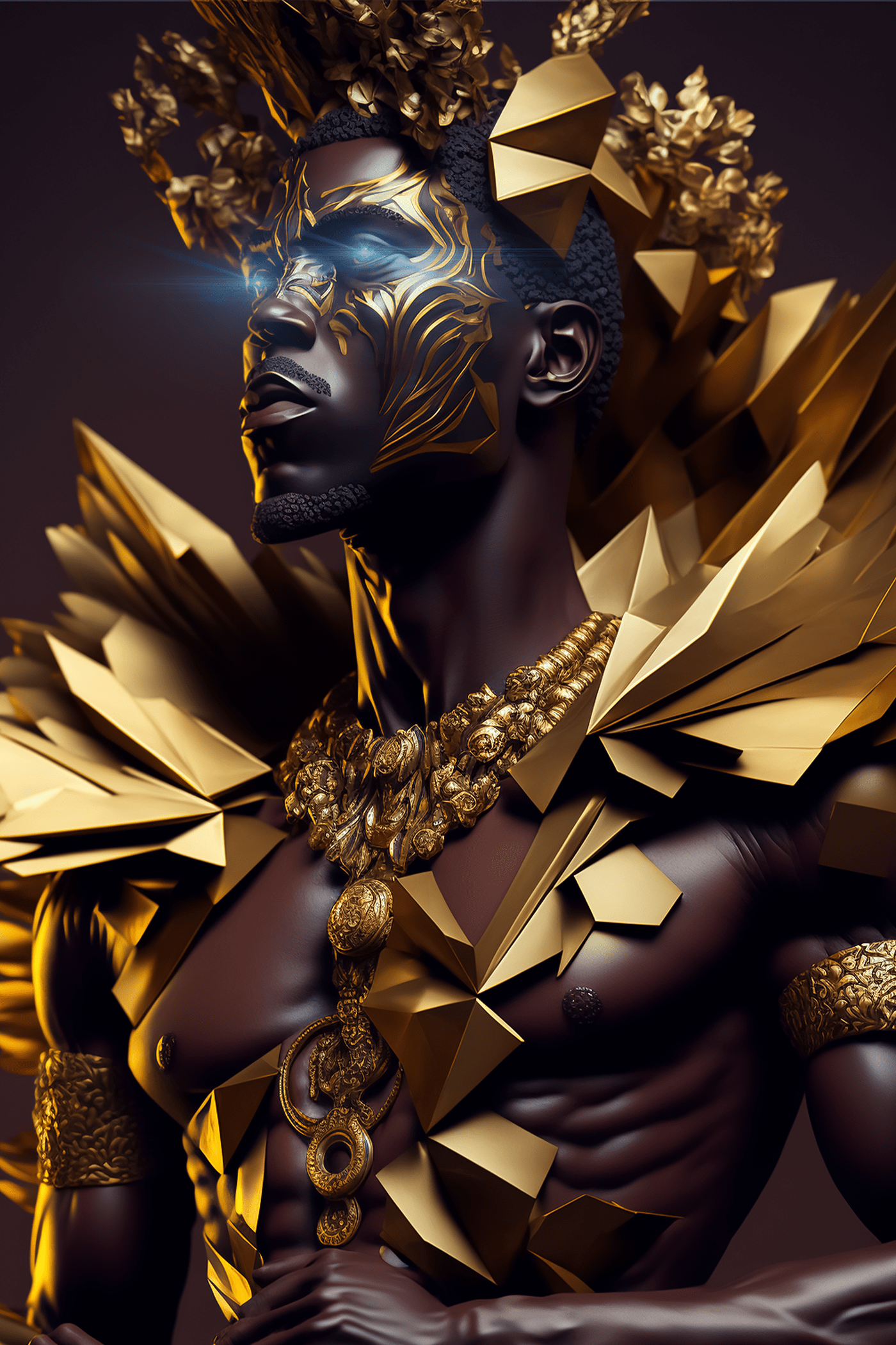 africa aiart black digitalart male man model photomanipulation portrait